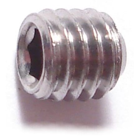 Midwest Fastener 5mm-0.80 x 5mm A2 Stainless Steel Coarse Thread Cup Point Hex Socket Headless Set Screws 1 12PK 79665